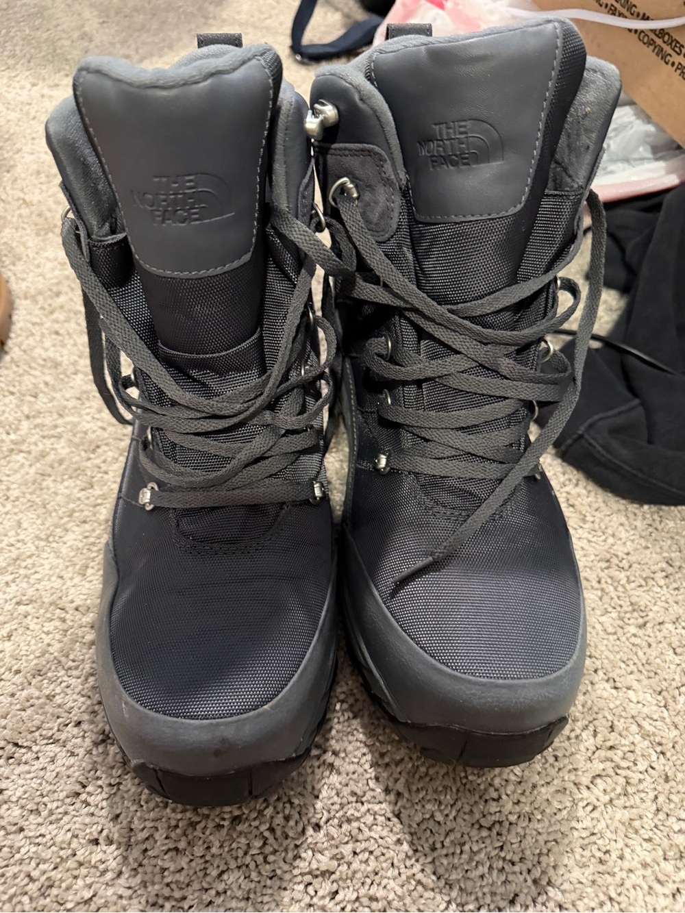 The North Face Women's Dark Gray Lace-Up Winter Boots